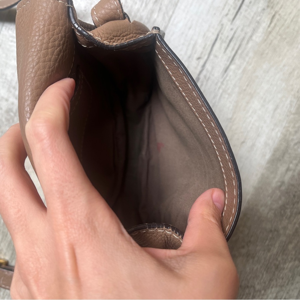 Chloe Brown Crossbody Bag with Gold Accents - Picture 6 of 15